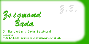 zsigmond bada business card